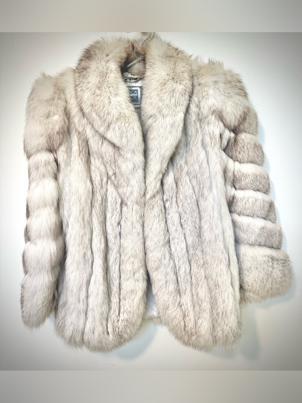 Saga Furs Silver Fox Fur Coat